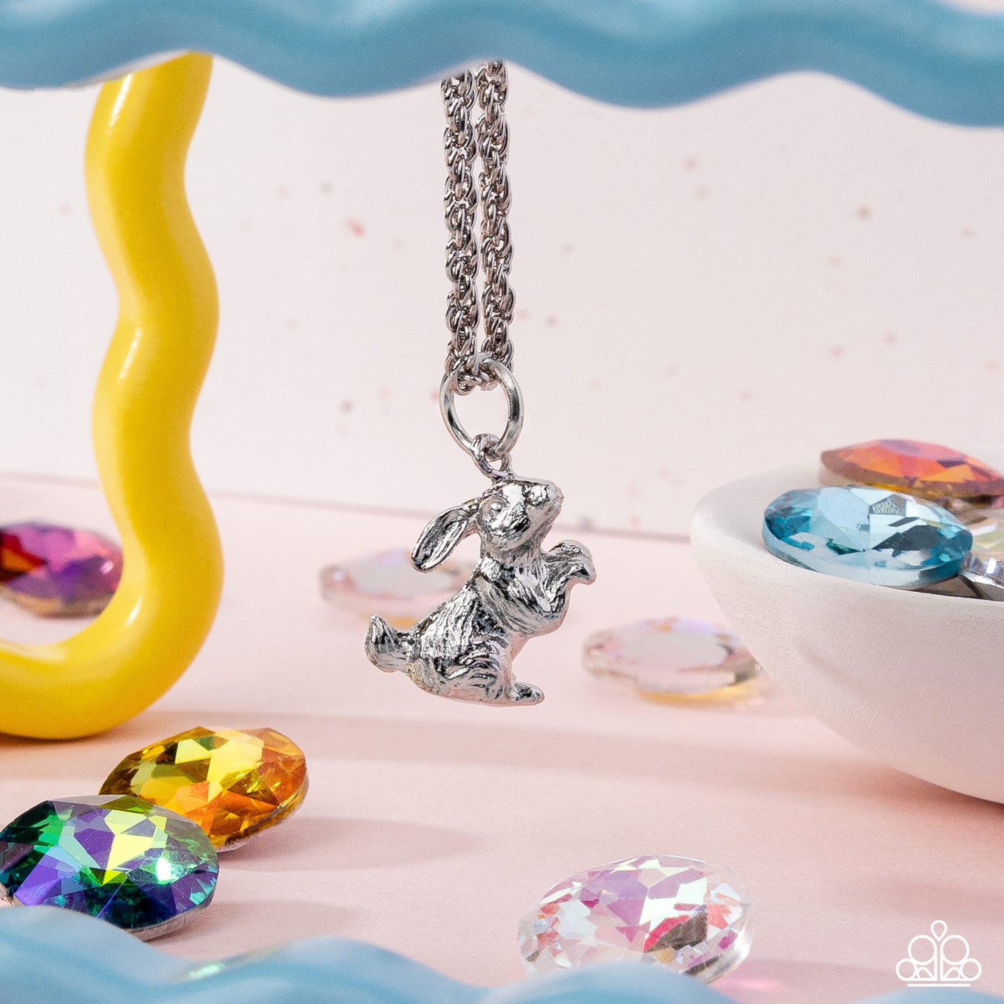 Pet Rabbit - silver - Paparazzi necklace