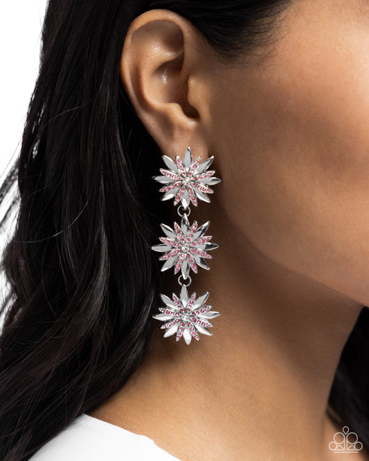 Petaled Princess - pink - Paparazzi earrings
