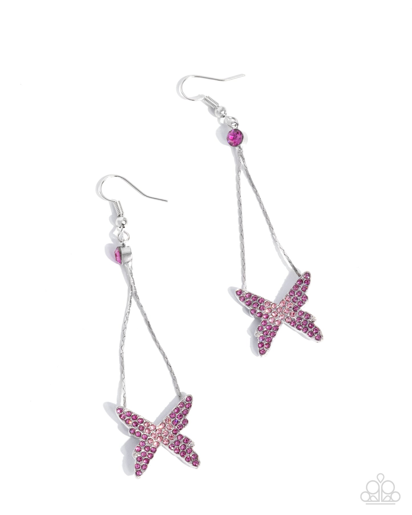 Pick A FLIGHT - pink - Paparazzi earrings