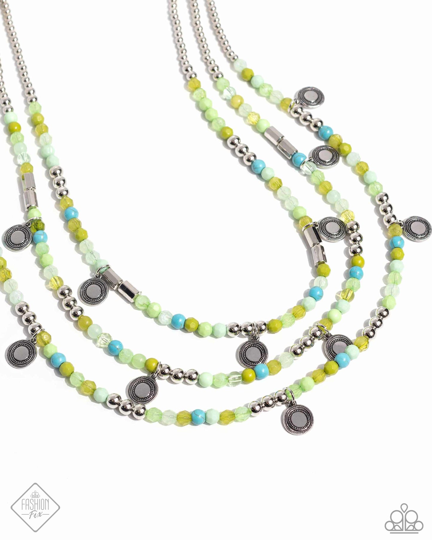Piquant Pattern - green - Paparazzi necklace