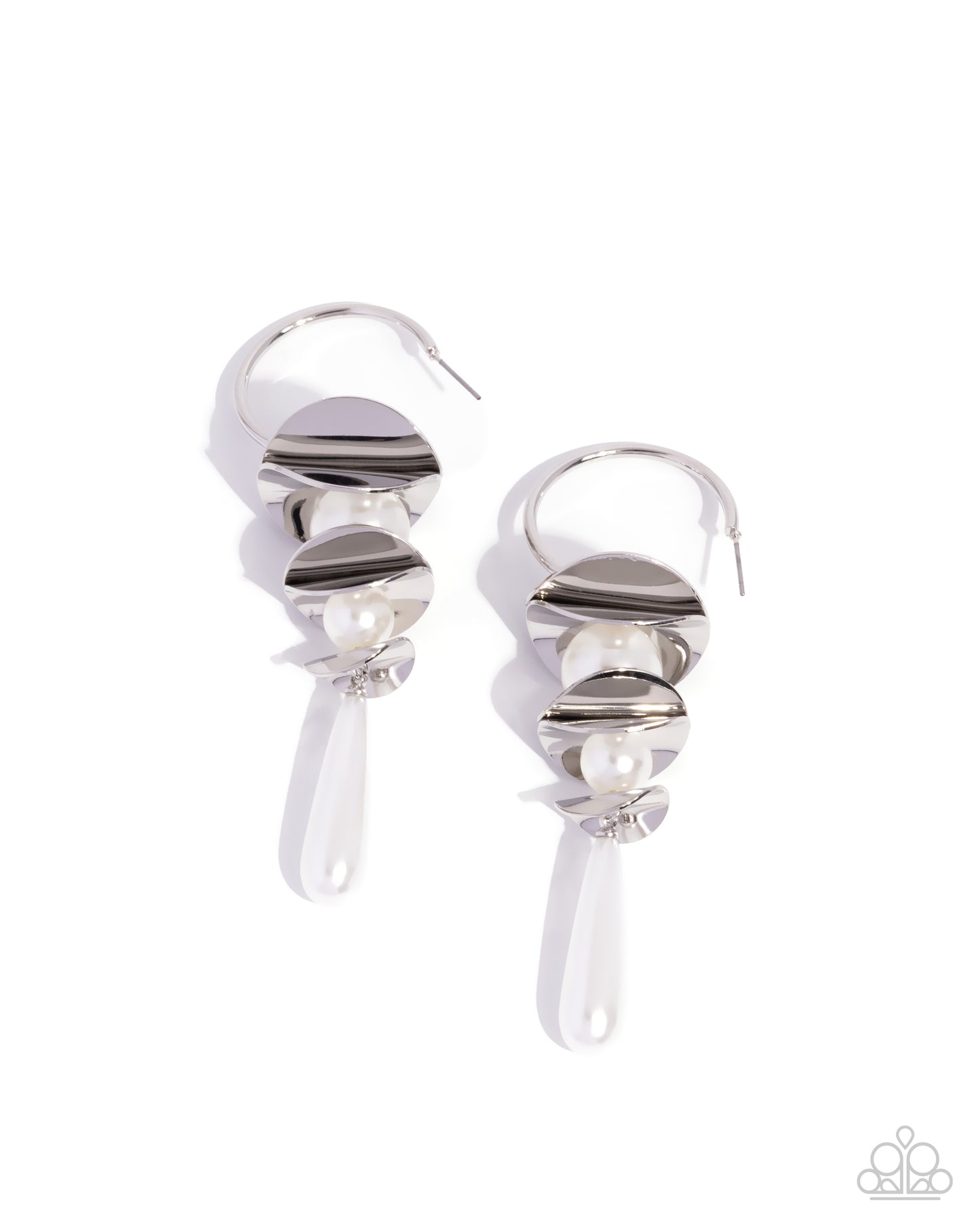 Planetary Polish - white - Paparazzi earrings