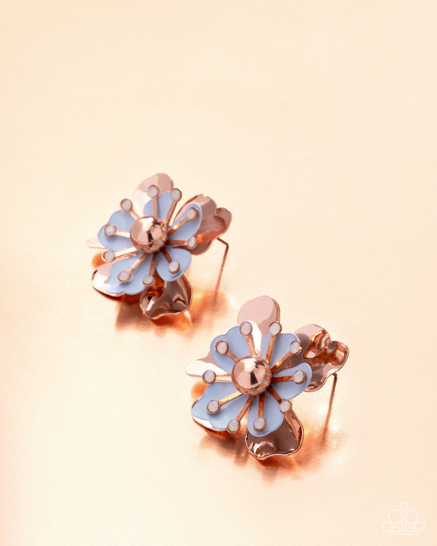 Pleasing Petals - copper - Paparazzi earrings