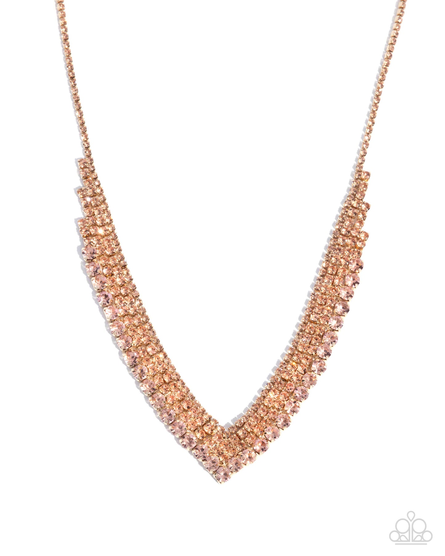 Pointed Pizzazz - gold - Paparazzi necklace