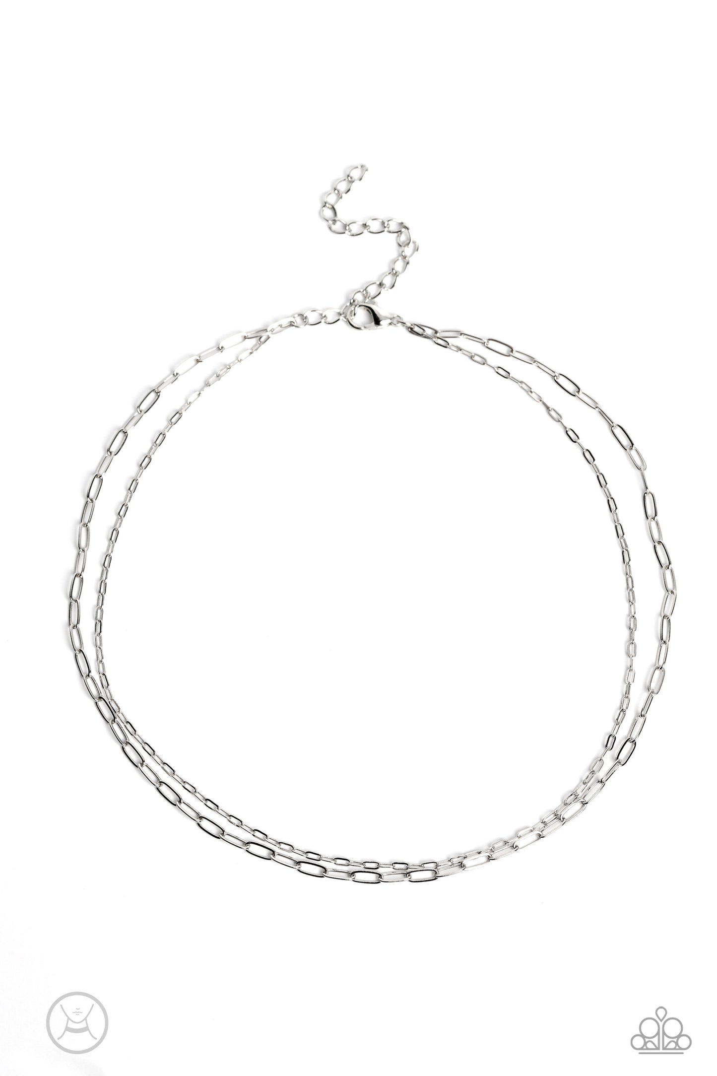 Polished Paperclips - silver - Paparazzi necklace