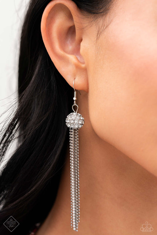 Polished Paramount - white - Paparazzi earrings