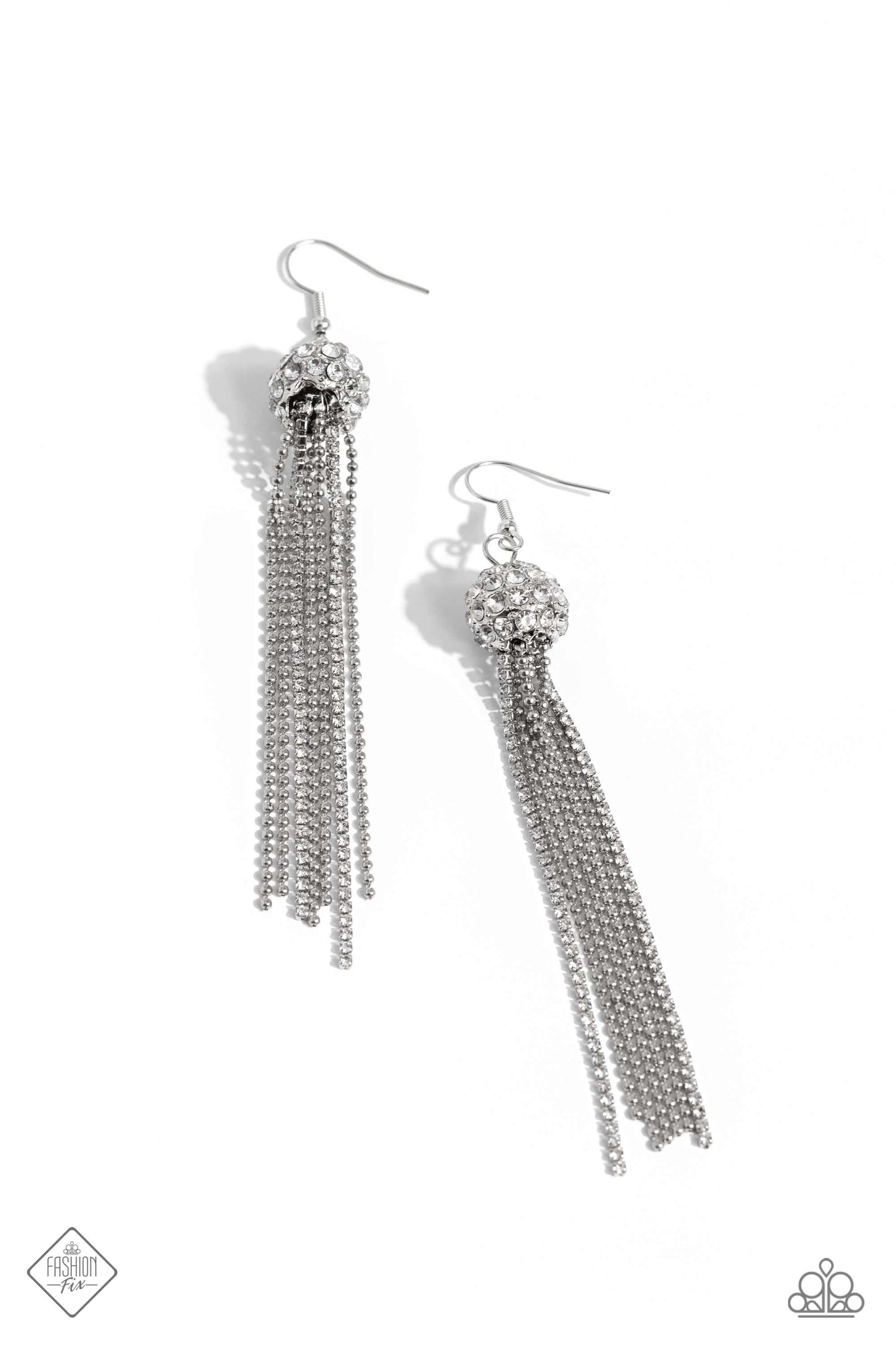 Polished Paramount - white - Paparazzi earrings