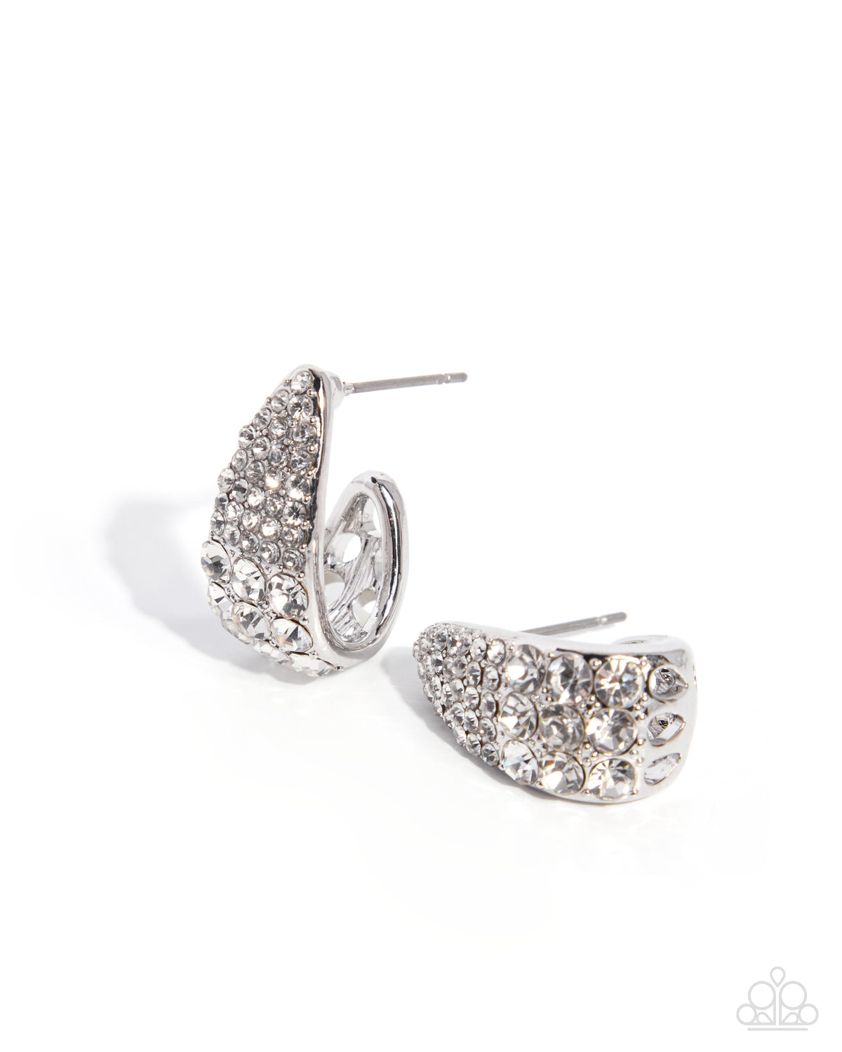 Polished Performance - white - Paparazzi earrings