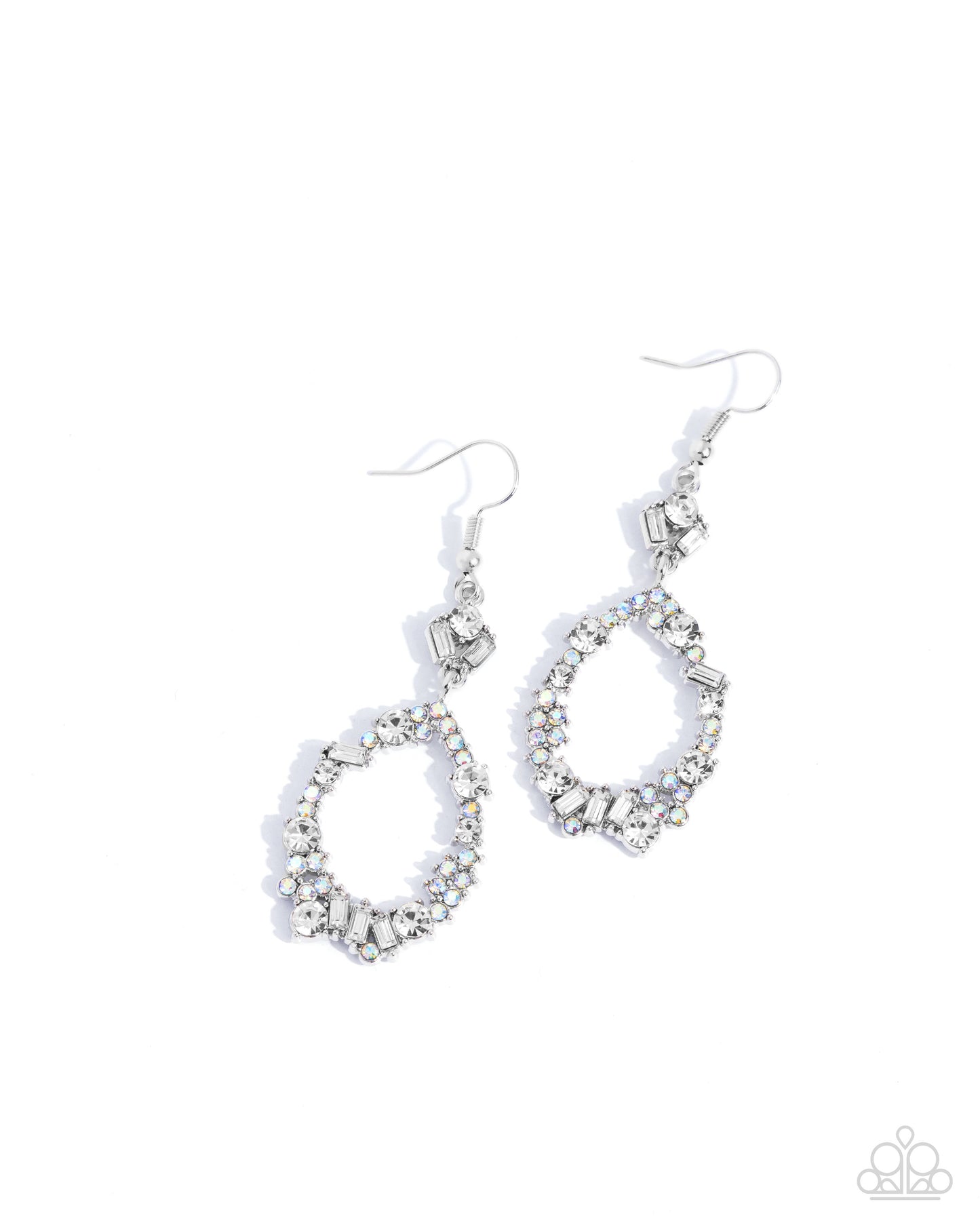 Poppin Pizzazz - white - Paparazzi earrings