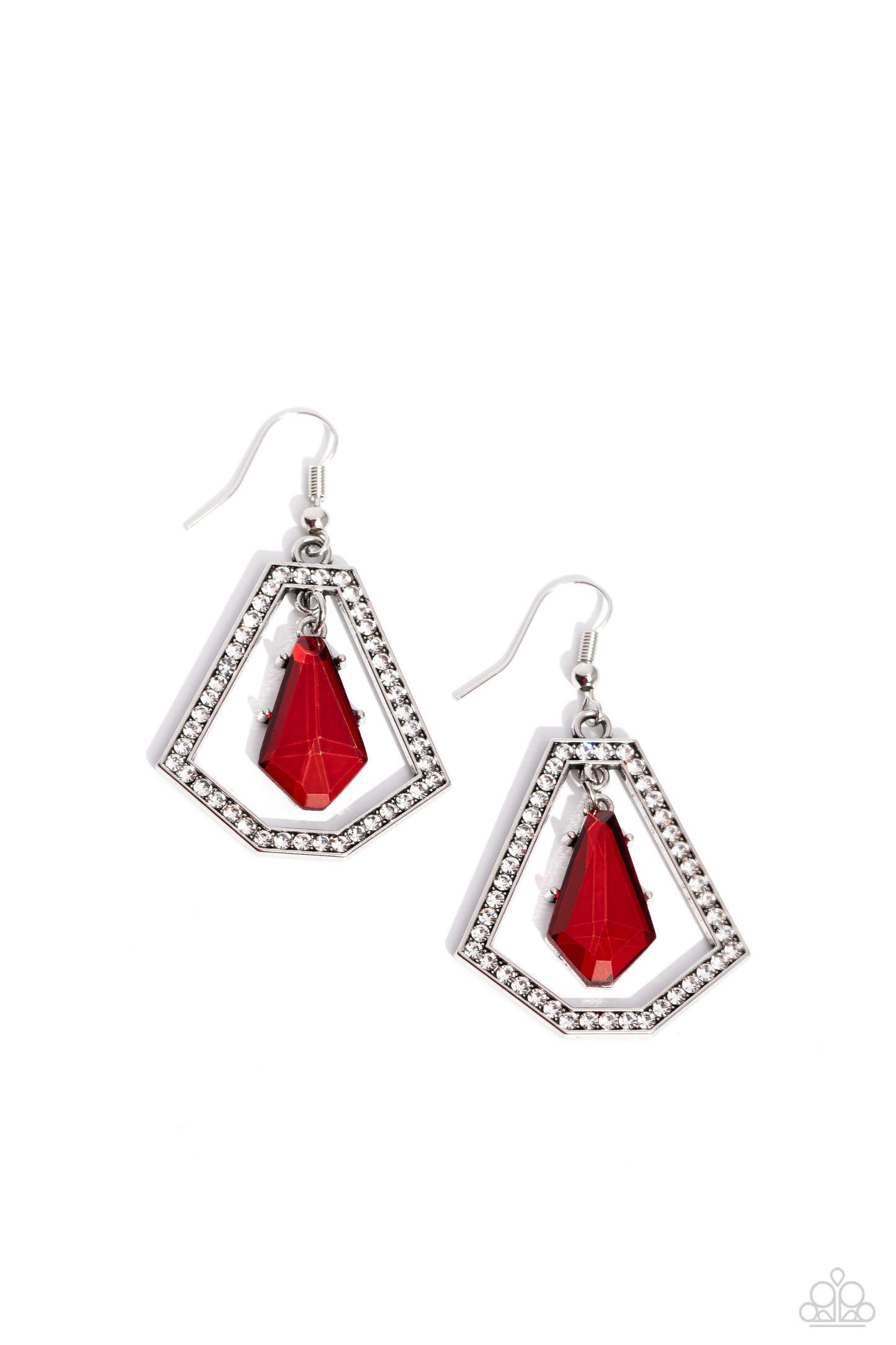 Poshly Photogenic - red - Paparazzi earrings