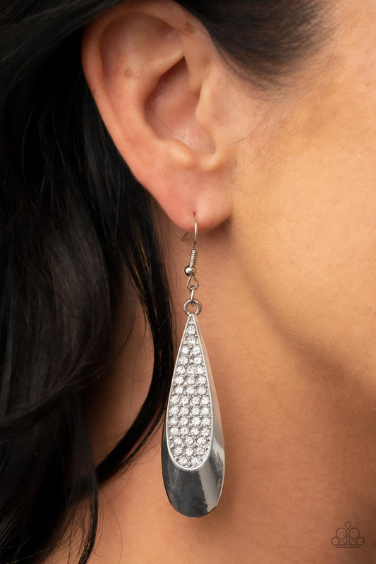 Prismatically Persuasive - white - Paparazzi earrings