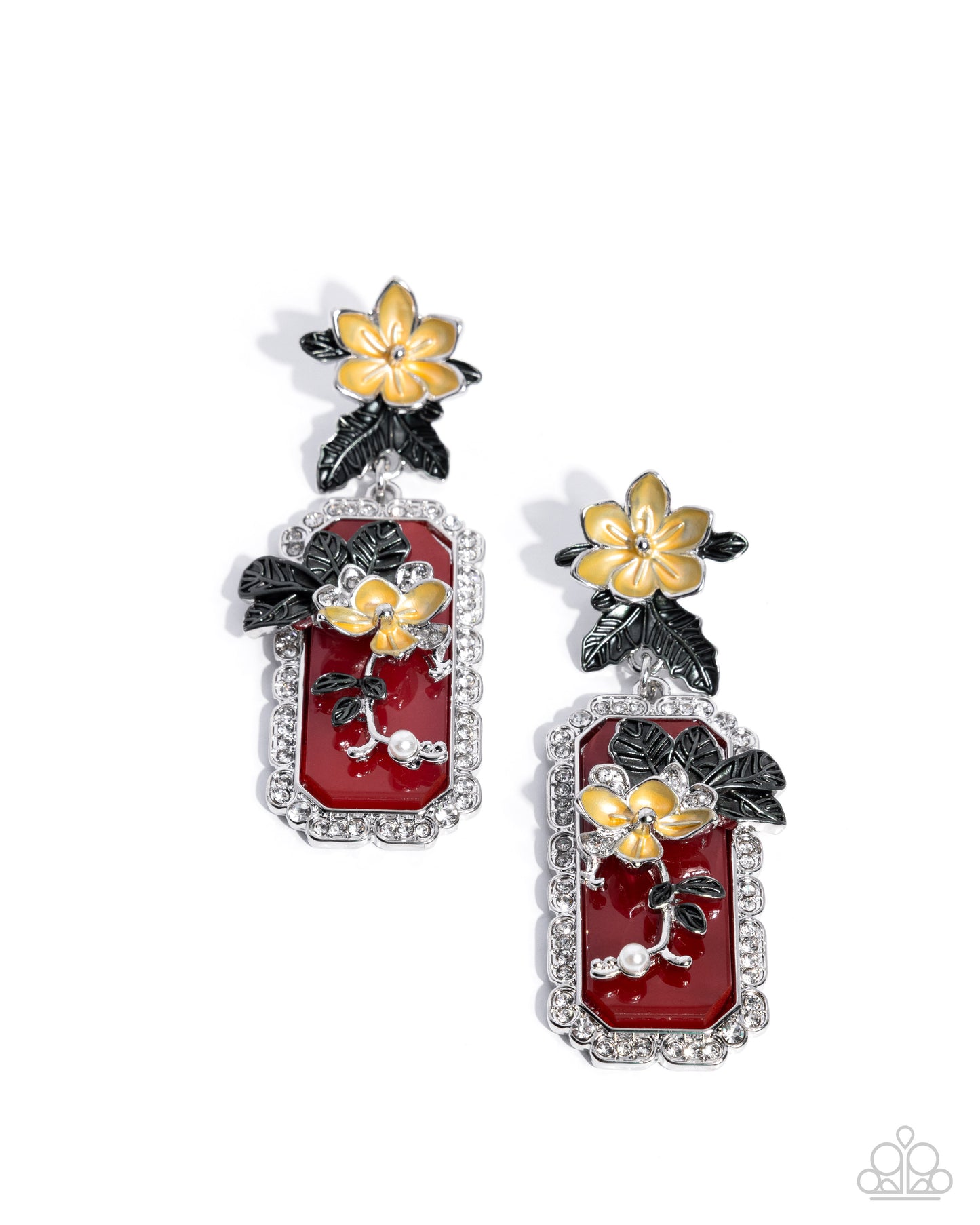 Pristine Portrait - red - Paparazzi earrings