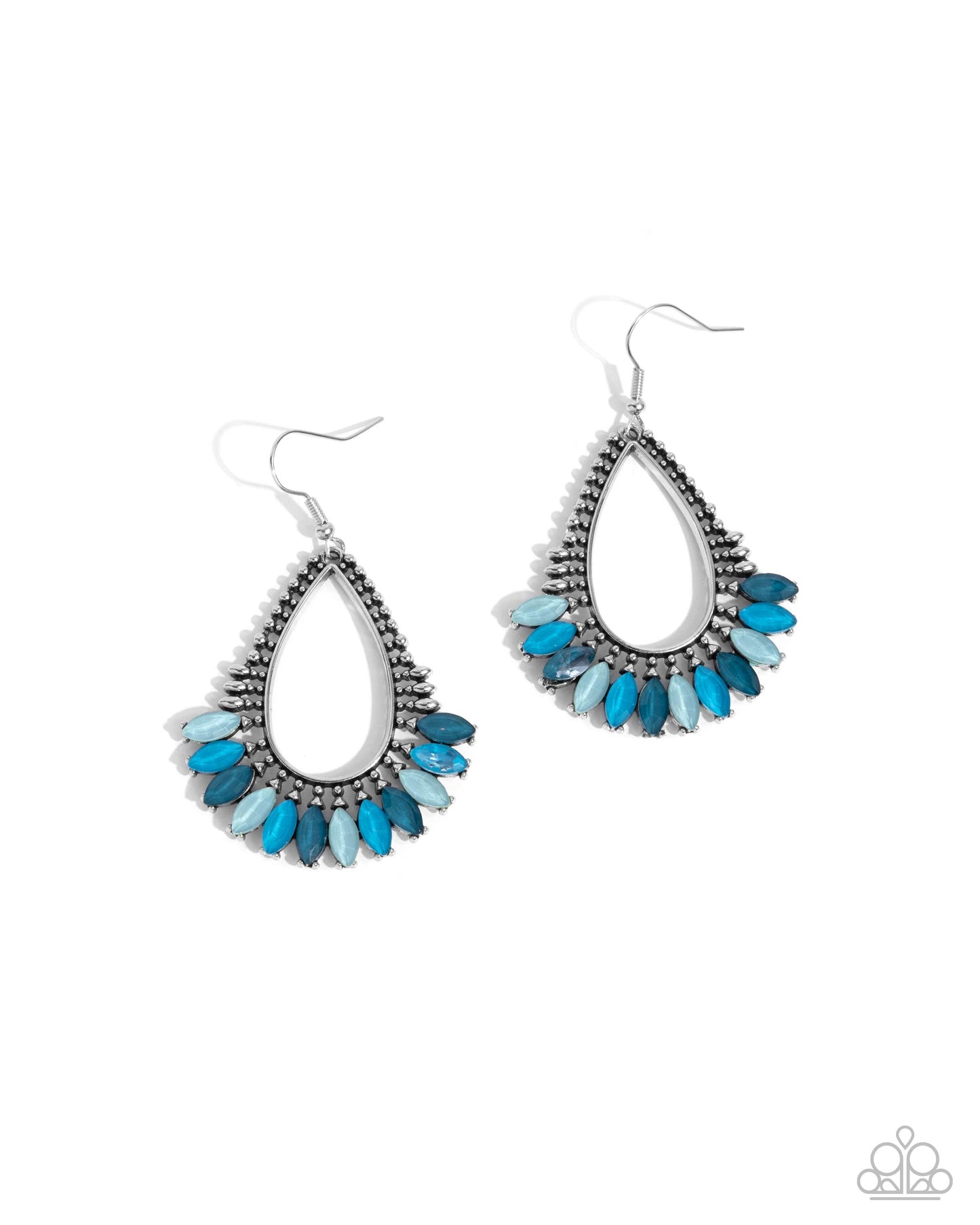 Pronged Pattern - blue - Paparazzi earrings