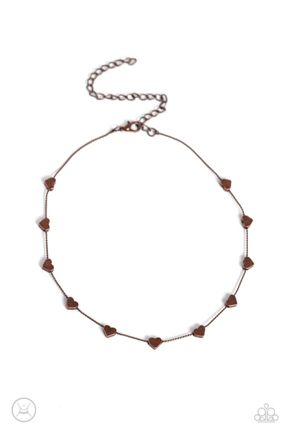 Public Display of Affection - copper - Paparazzi necklace