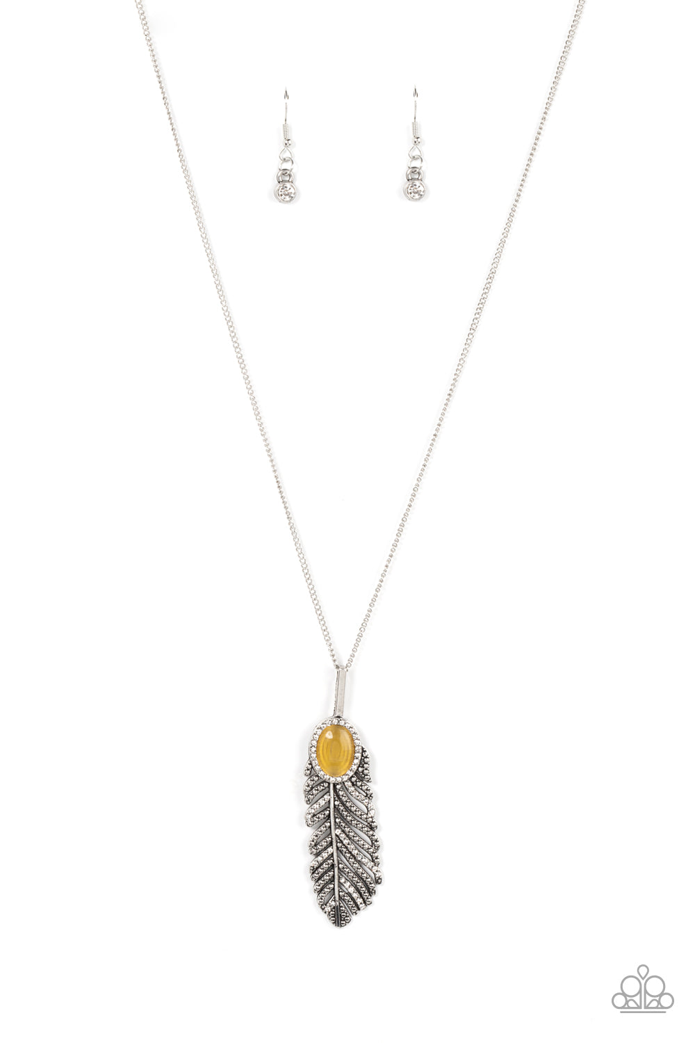 Pure QUILL-Power - yellow - Paparazzi necklace