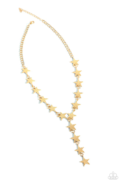 Reach for the Stars - gold - Paparazzi necklace