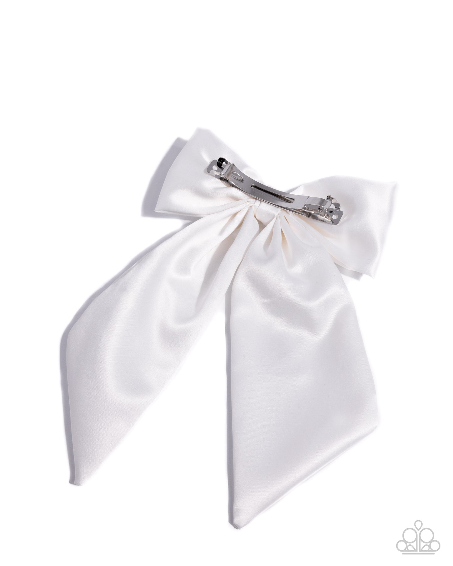 Ready, Set, BOW! - white - Paparazzi hair clip