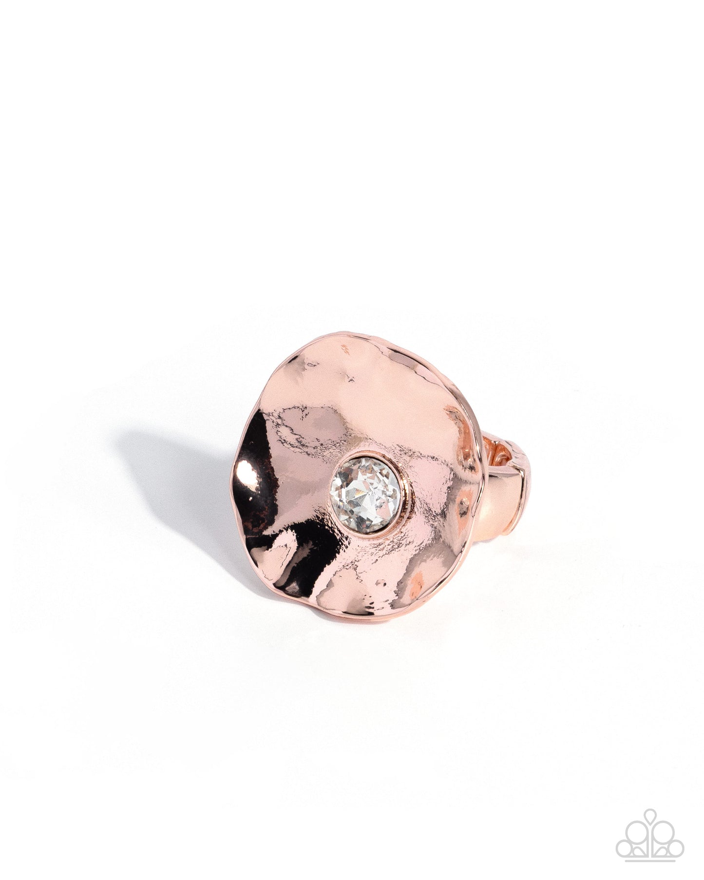 Reflective Reaction - rose gold - Paparazzi ring