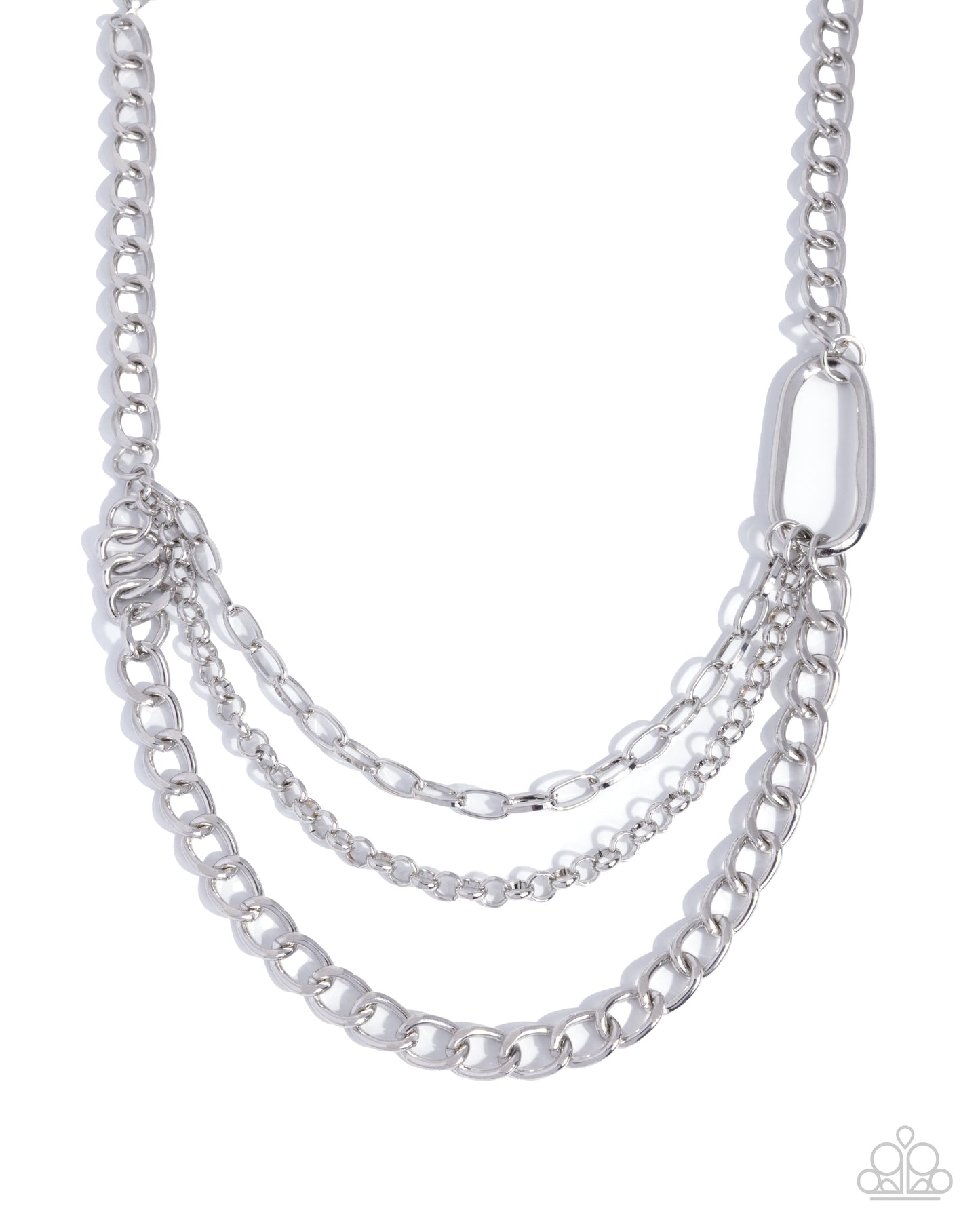 Reflective Renegade - silver - Paparazzi necklace