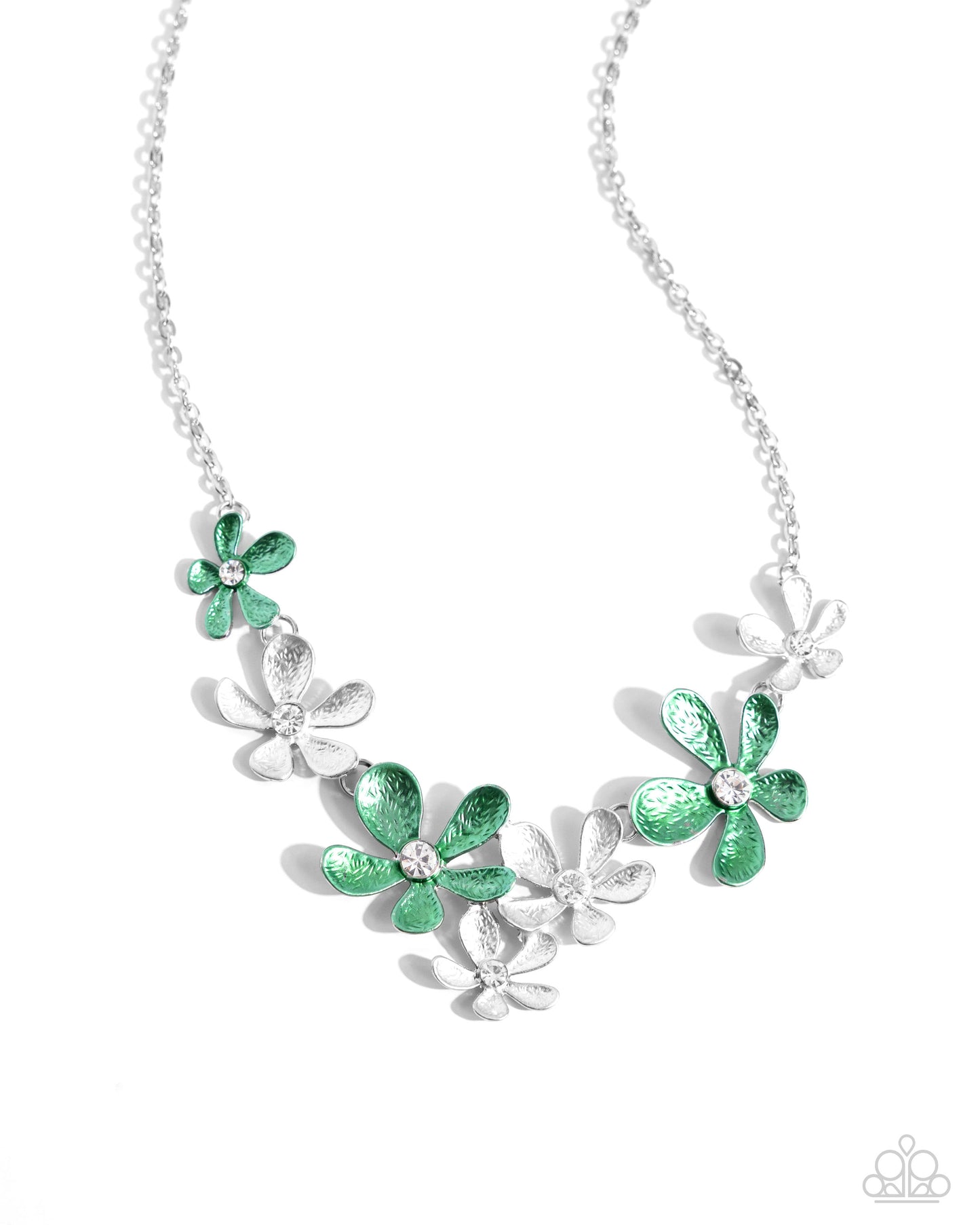 Reflective Rundown - green - Paparazzi necklace