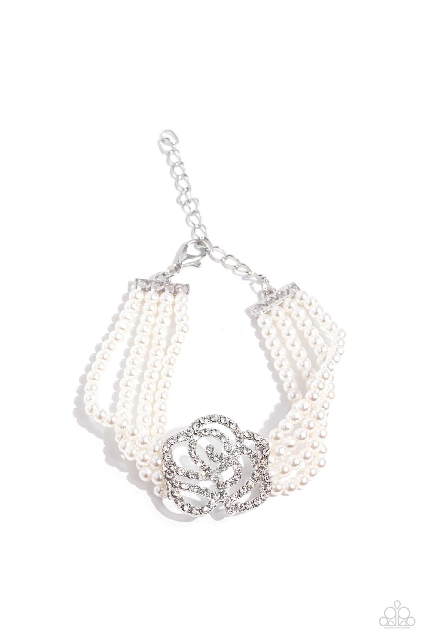 Regal Rose - white - Paparazzi bracelet