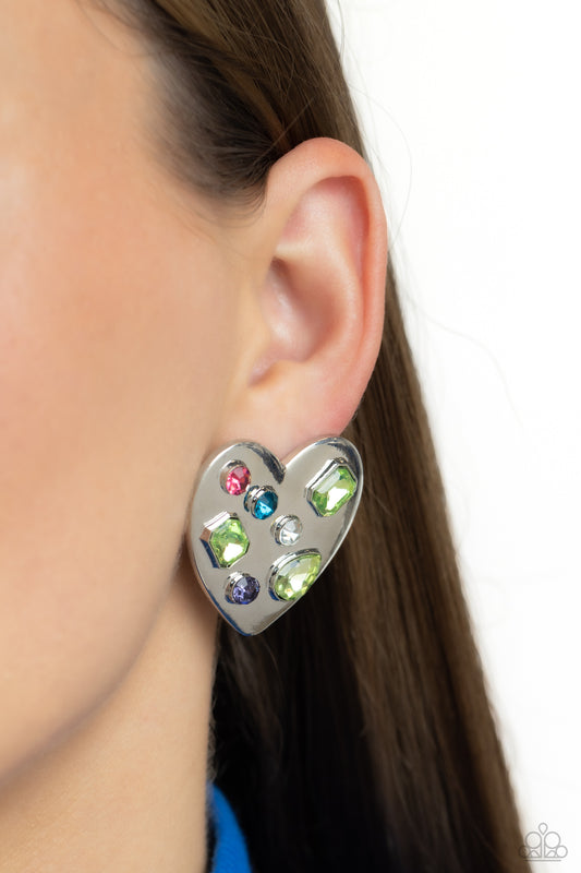 Relationship Ready - green - Paparazzi earrings