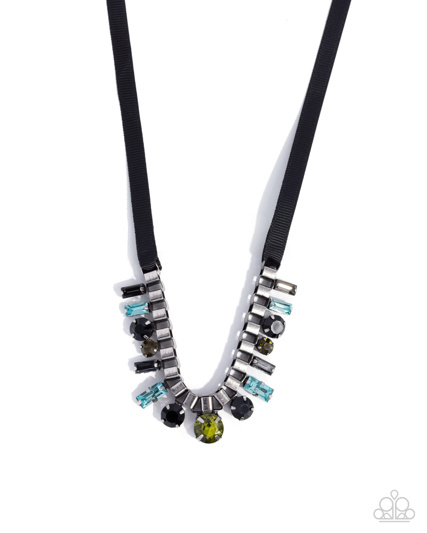 Ribbon Reveal - green - Paparazzi necklace