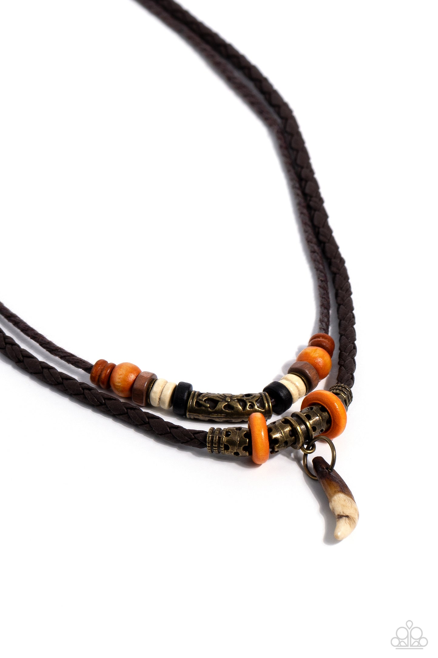 Robust Rhythm - brass - Paparazzi MENS necklace