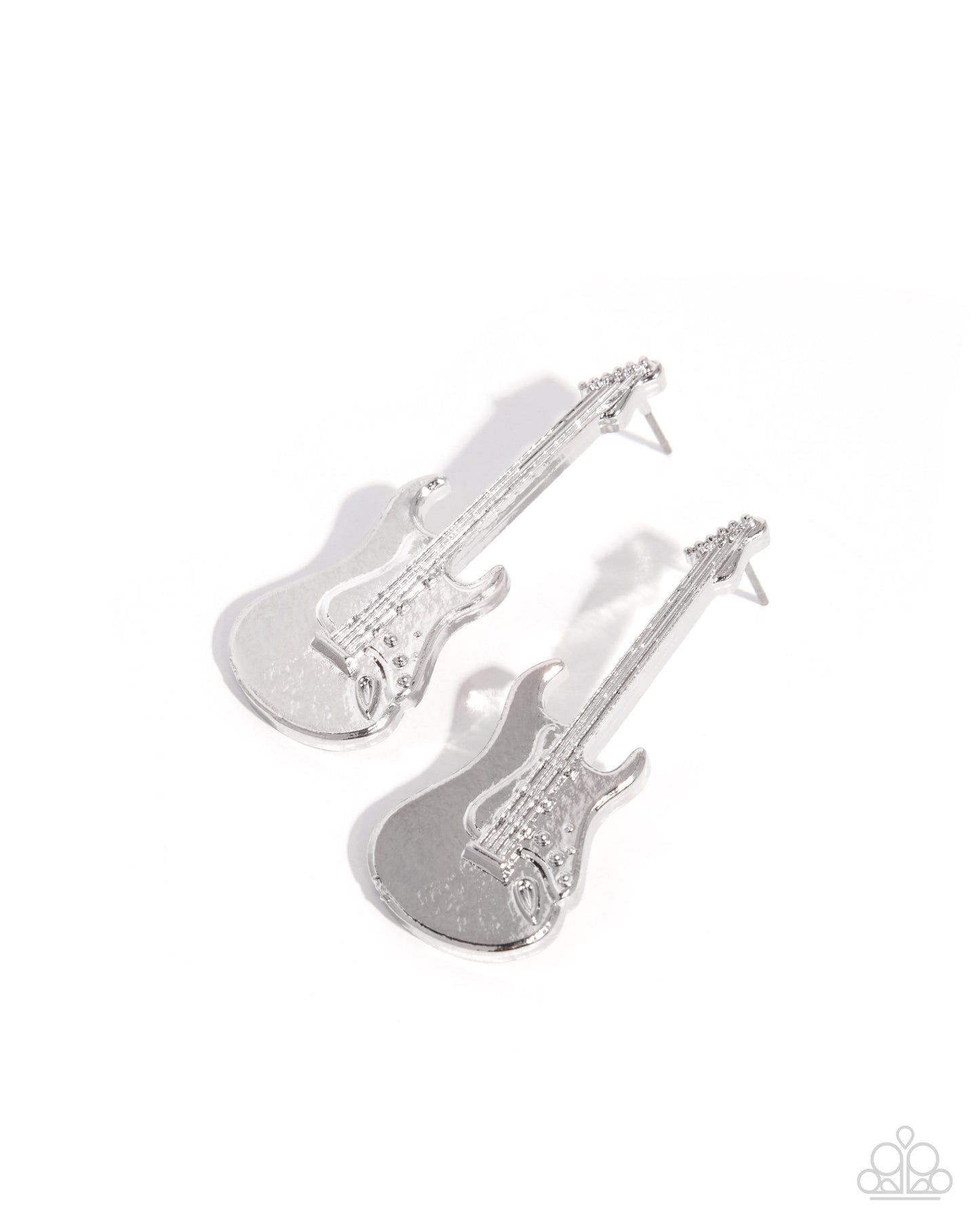 Rock Hard Or Go Home! - silver - Paparazzi earrings