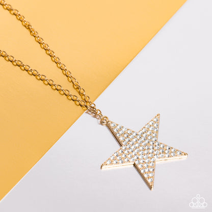 Rock Star Sparkle - gold - Paparazzi necklace