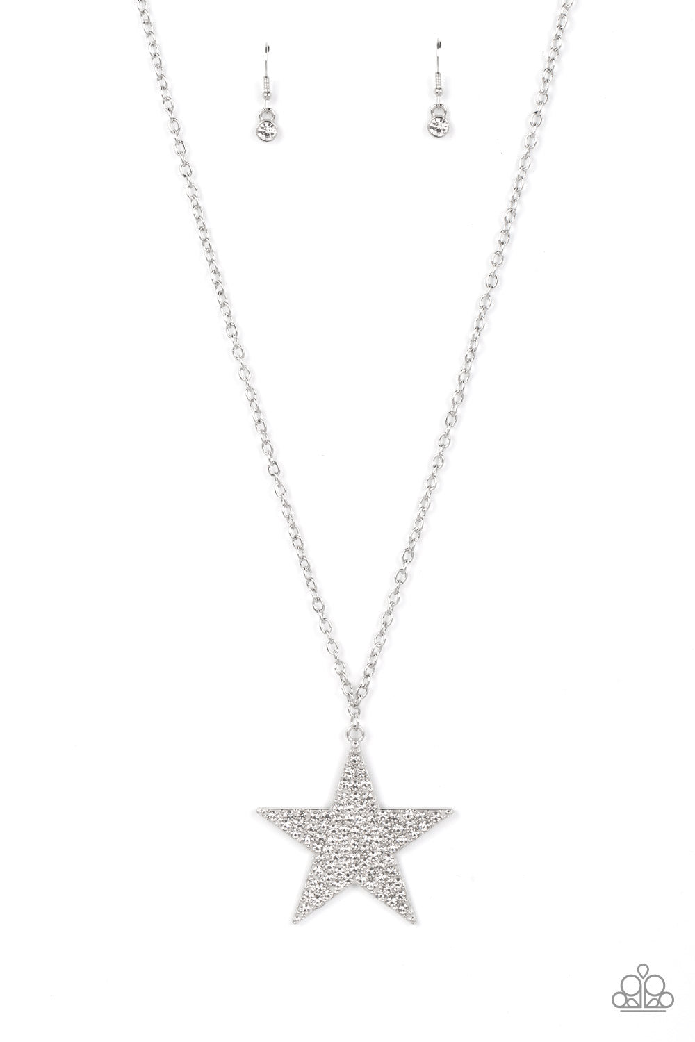 Rock Star Sparkle - white - Paparazzi necklace
