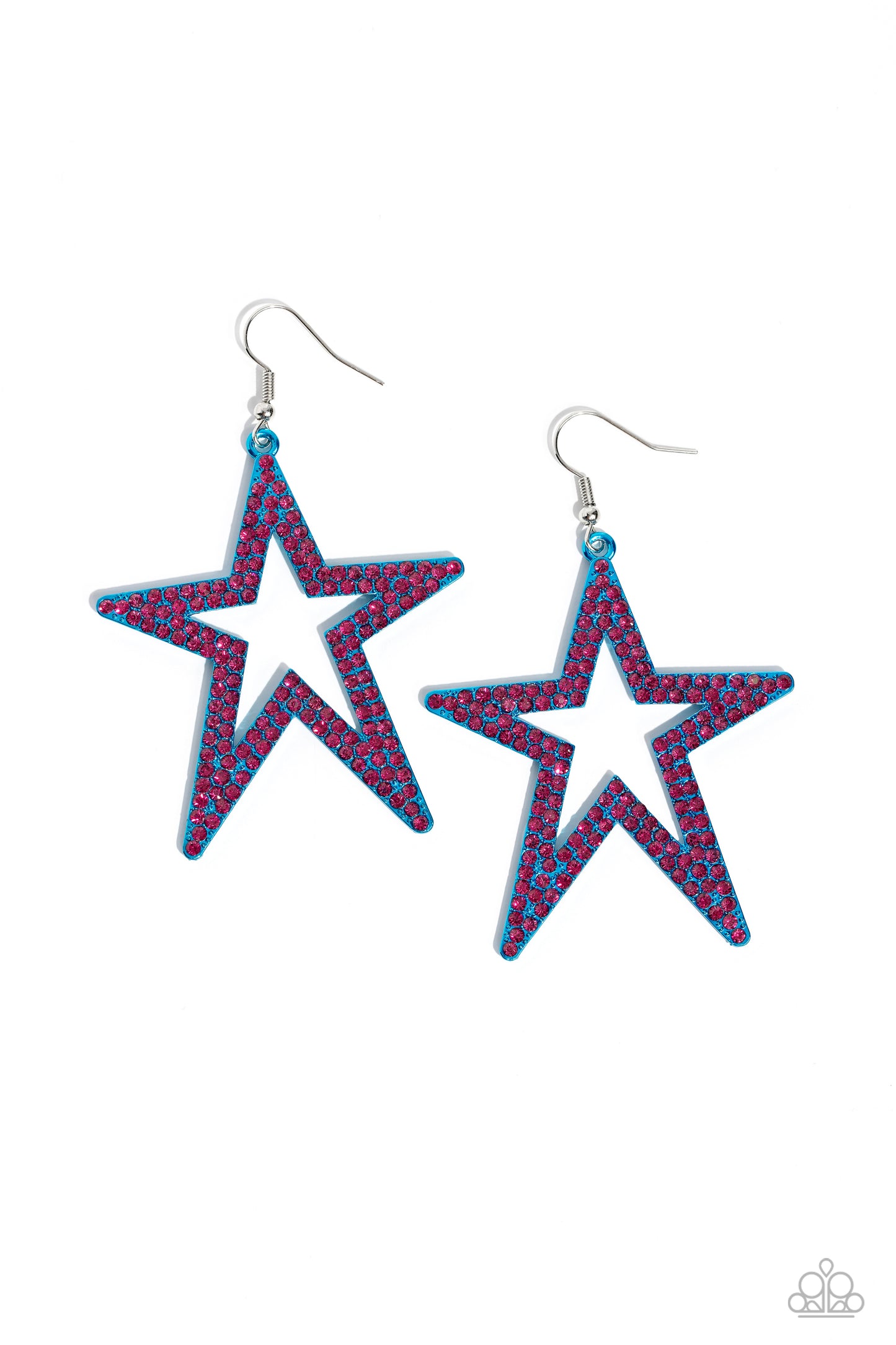 Rockstar Energy - blue - Paparazzi earrings