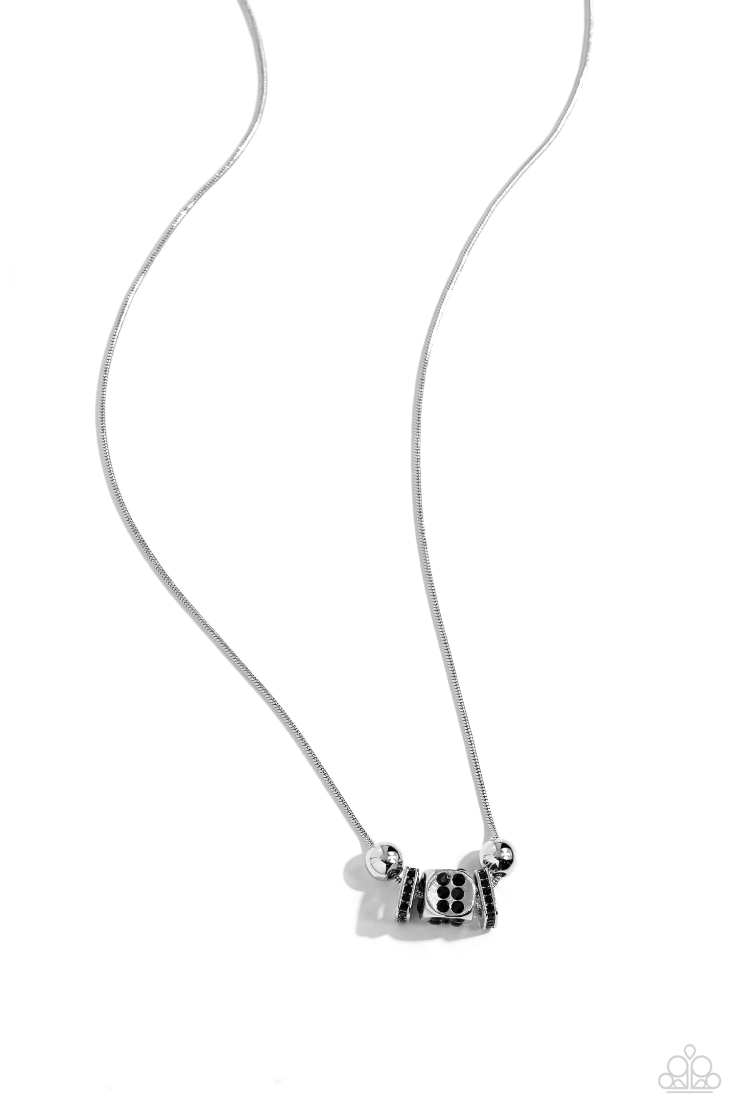Rolling the Dice - black - Paparazzi necklace