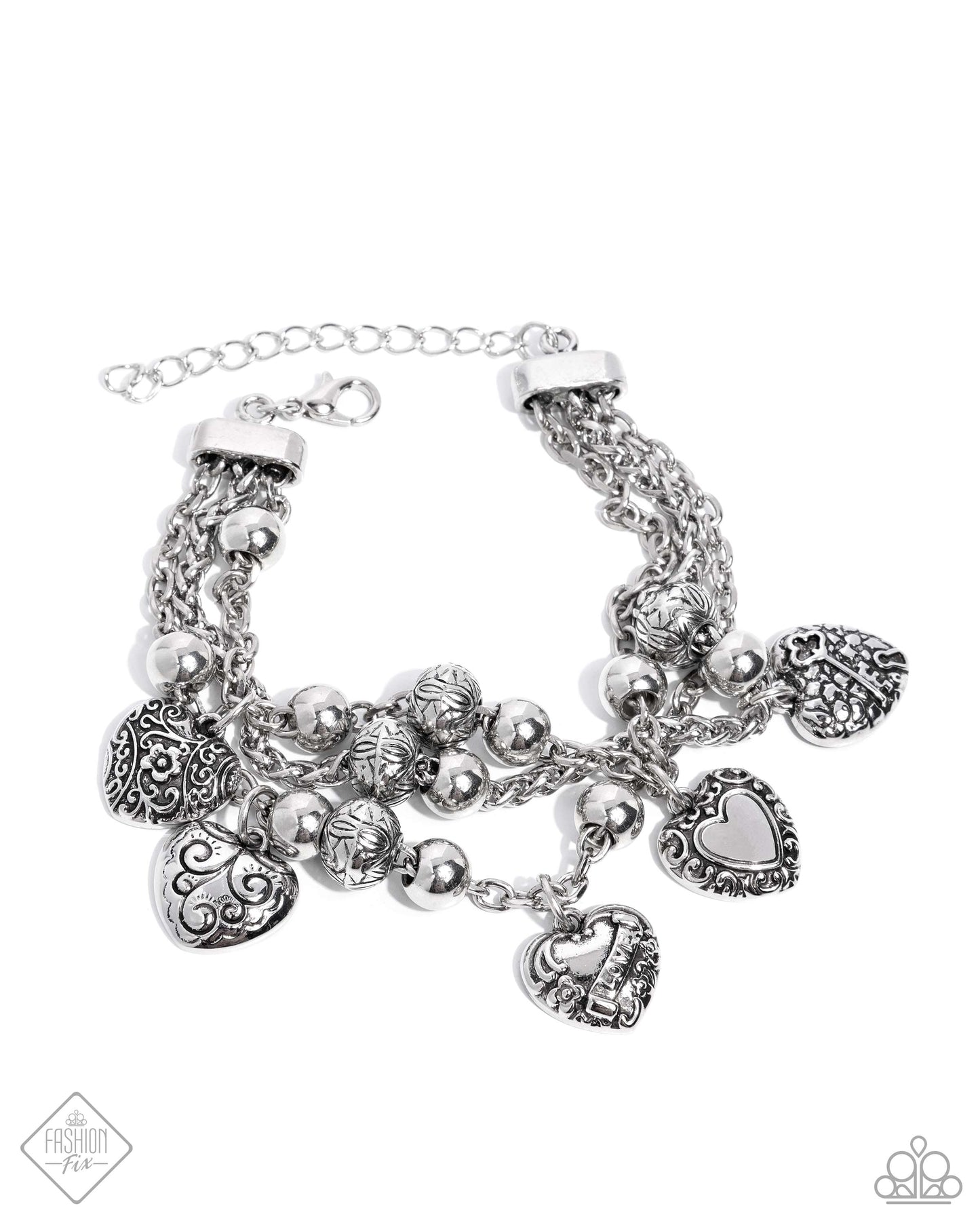 Romantic Relationship - silver - Paparazzi bracelet