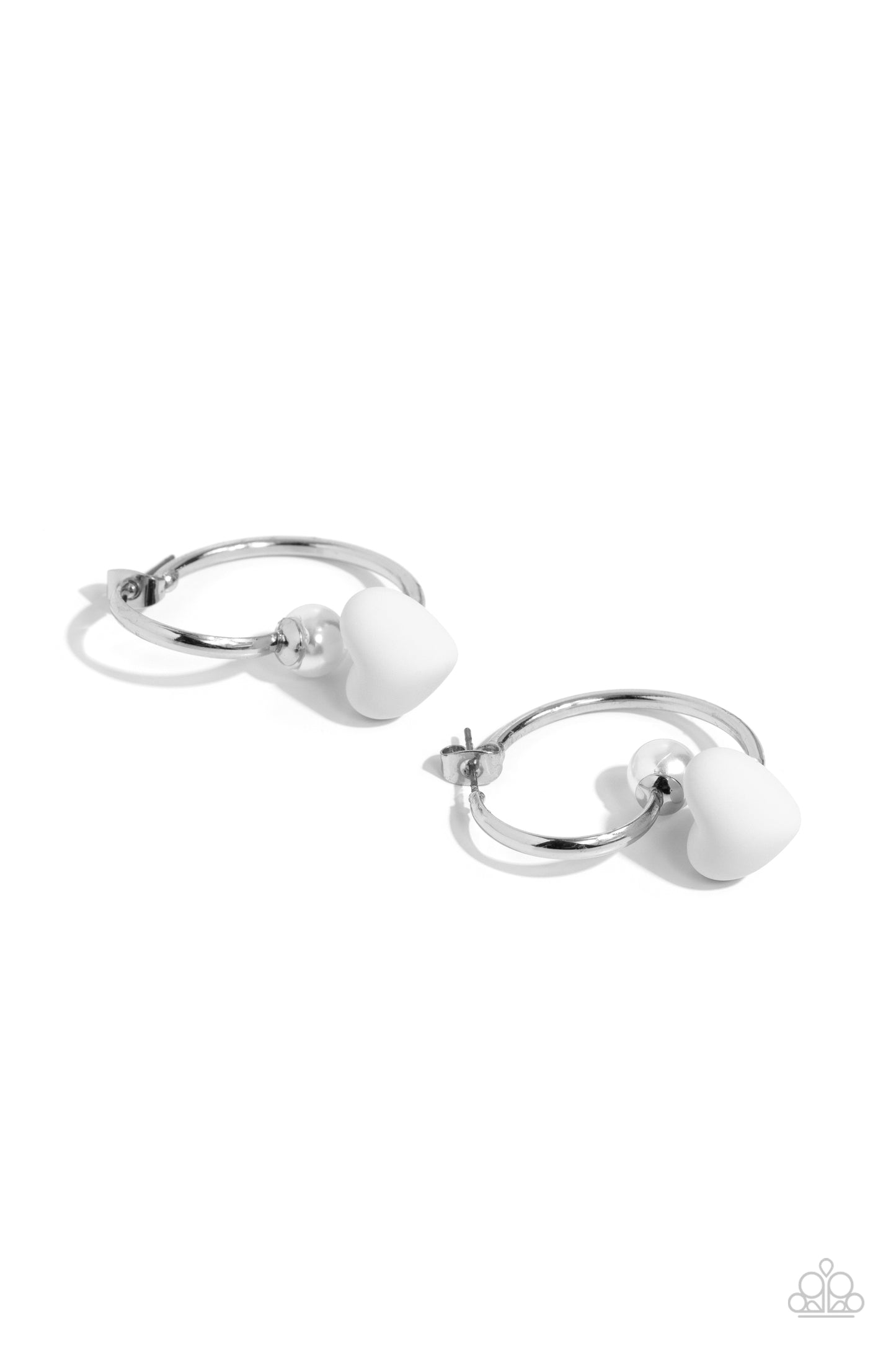 Romantic Representative - white - Paparazzi earrings