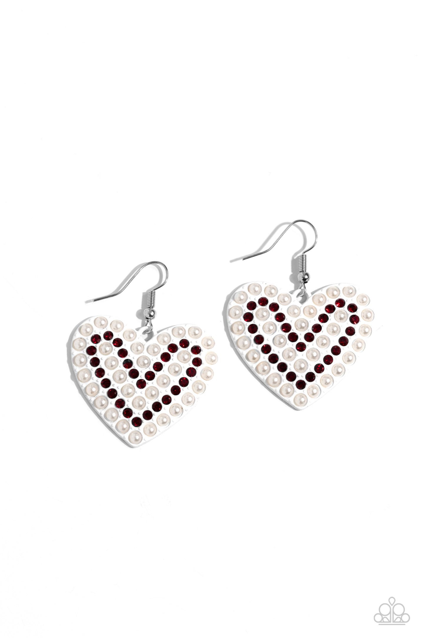 Romantic Reunion - white - Paparazzi earrings