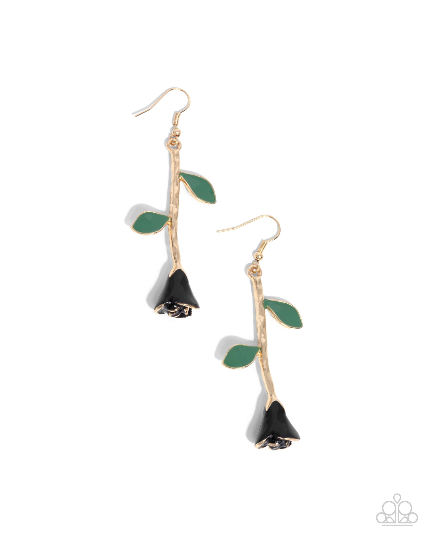 Rose Reality - black - Paparazzi earrings