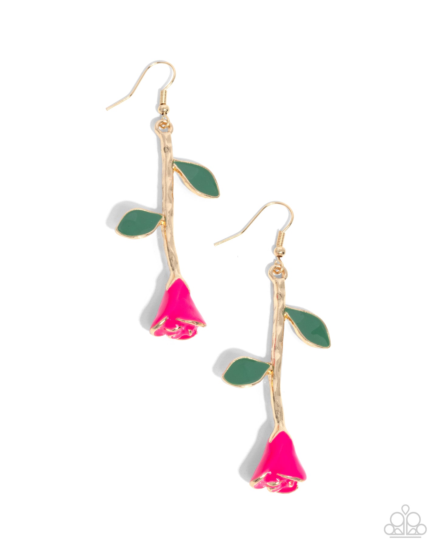 Rose Reality - pink - Paparazzi earrings