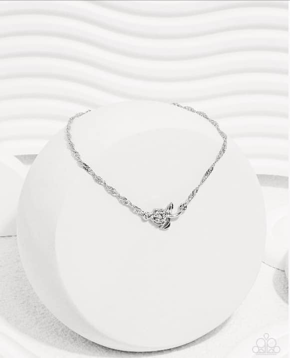 Rose Review - silver - Paparazzi anklet