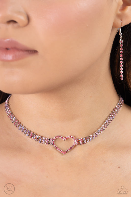Rows of Romance - pink - Paparazzi necklace