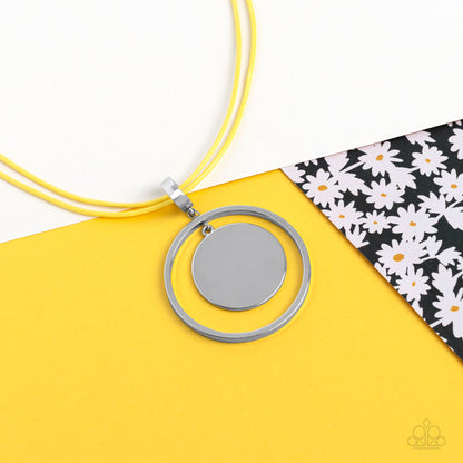 Rural Reflection - yellow - Paparazzi necklace