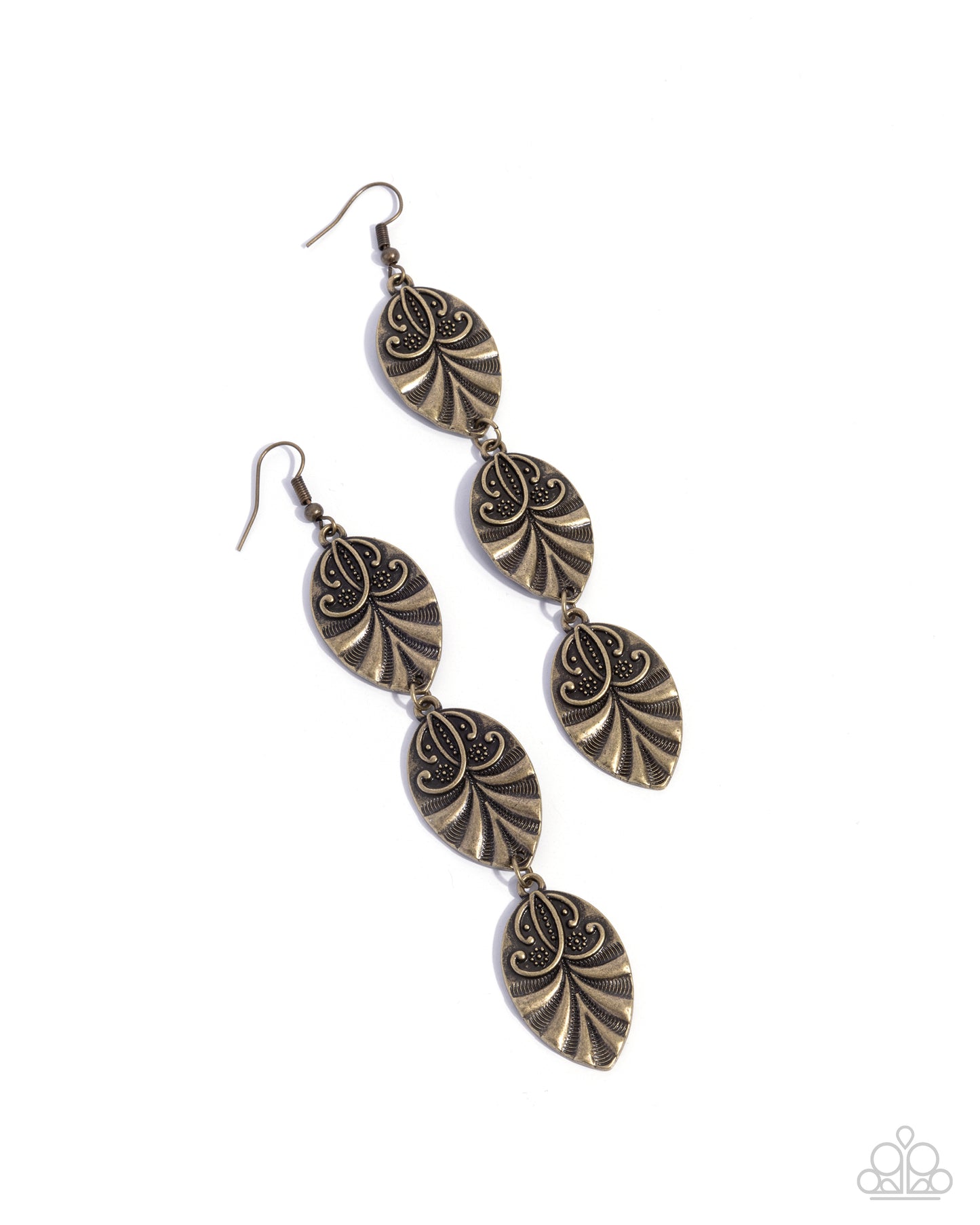 Rustic Range - brass - Paparazzi earrings
