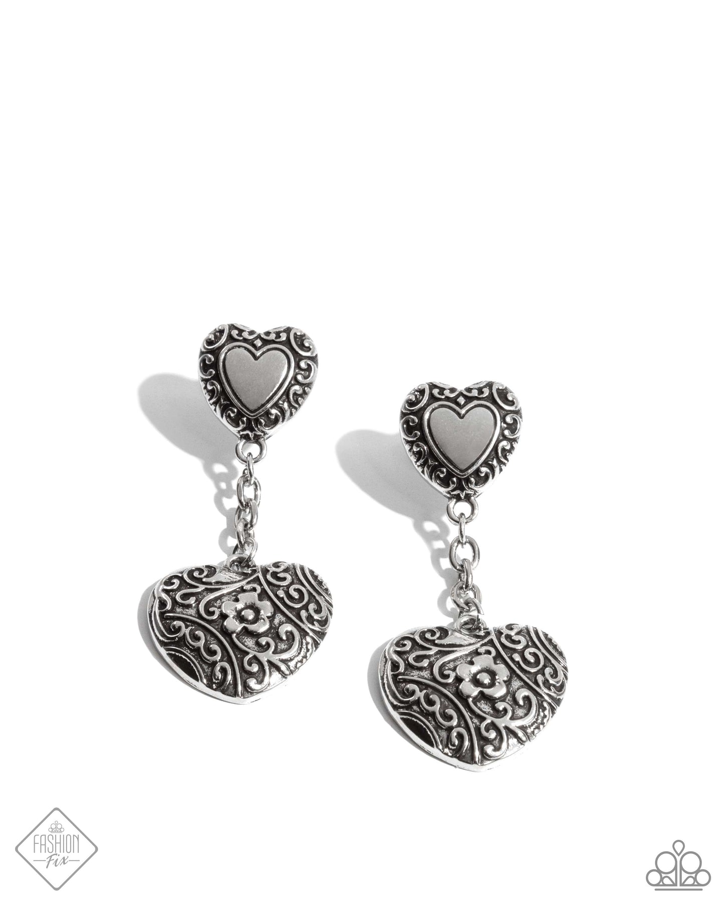 Rustic Reveal - silver - Paparazzi earrings