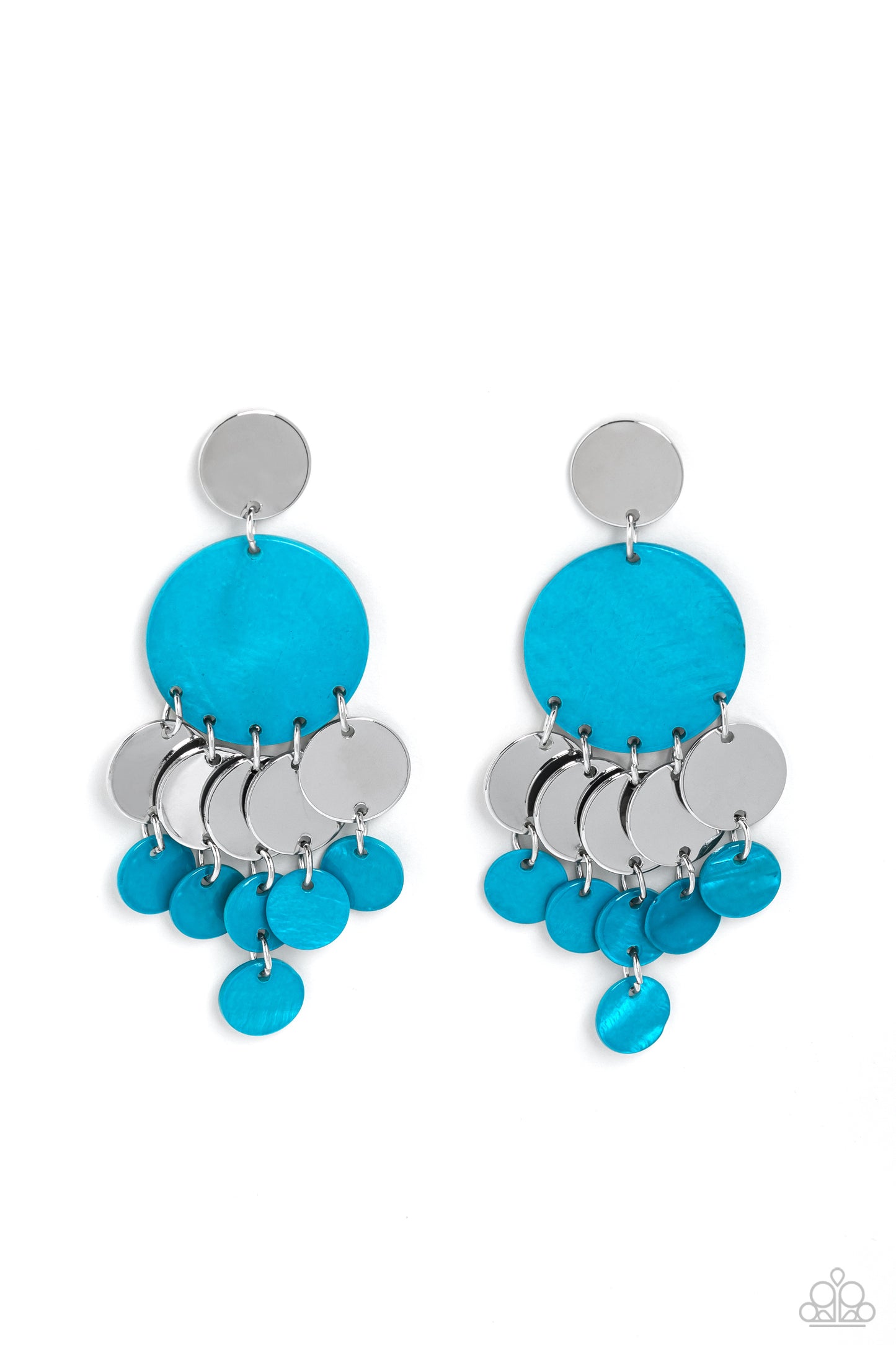 SHELL of the Ball - blue - Paparazzi earrings