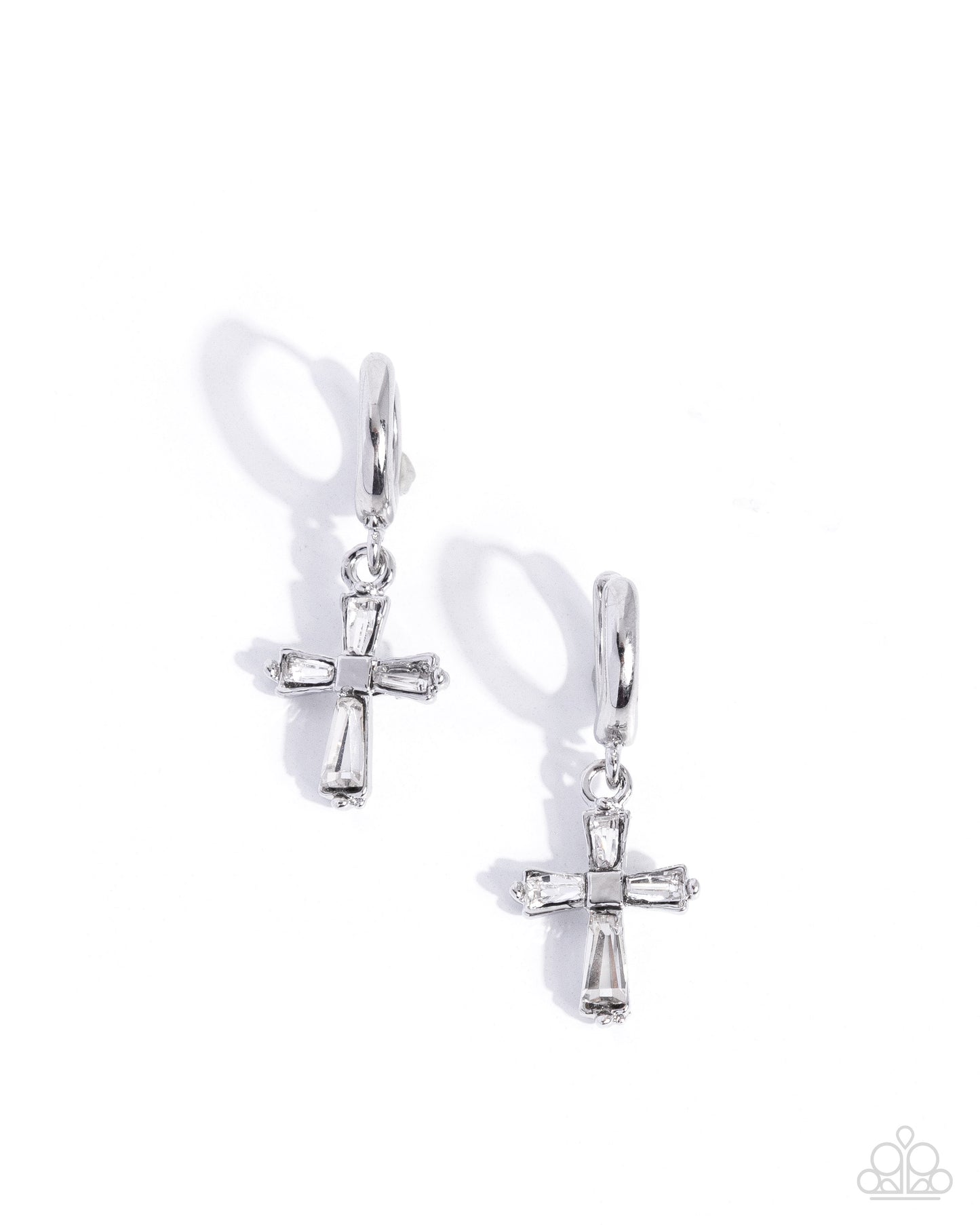 Sacred Shine - white - Paparazzi earrings