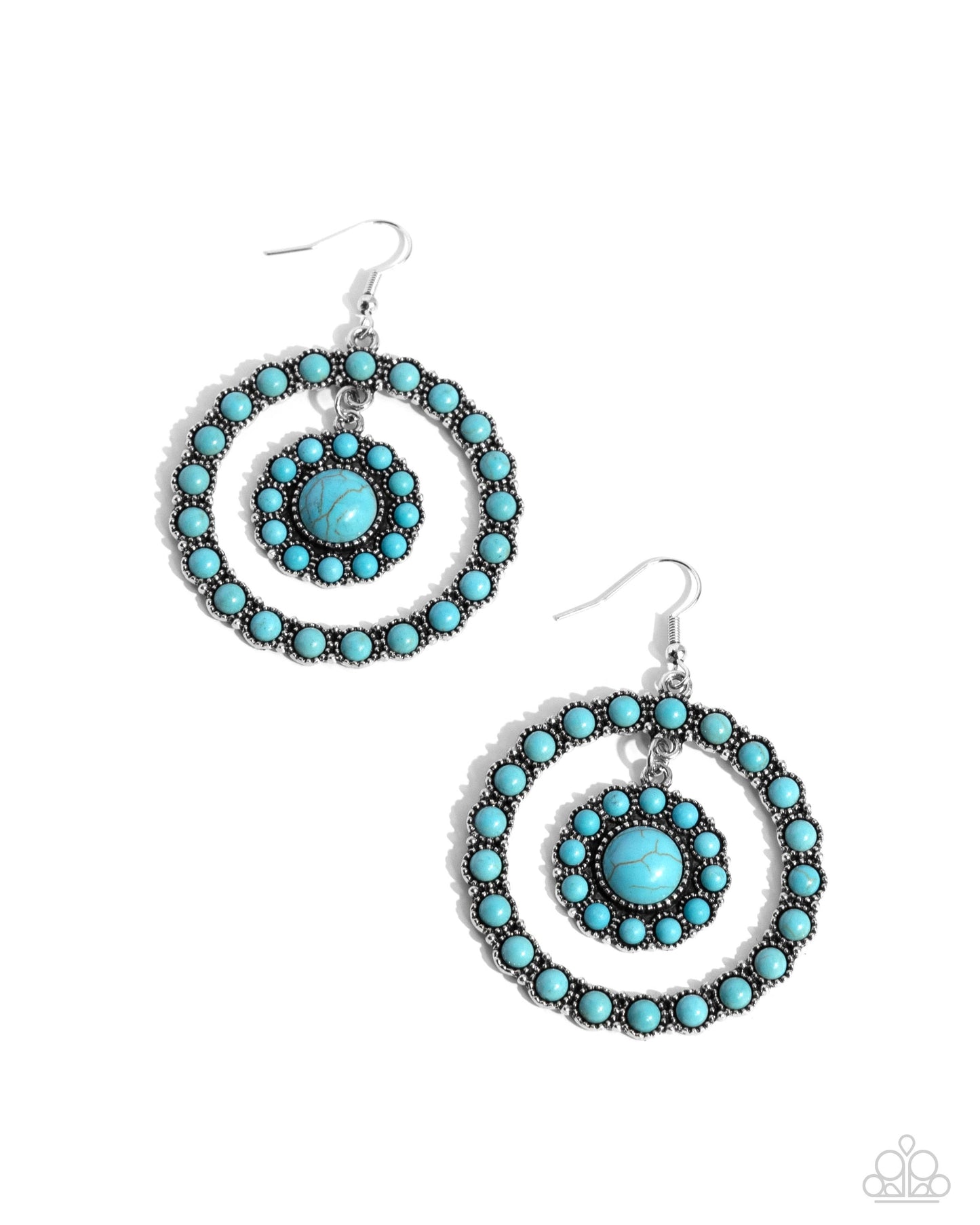 Saguaro Sanctuary - blue - Paparazzi earrings