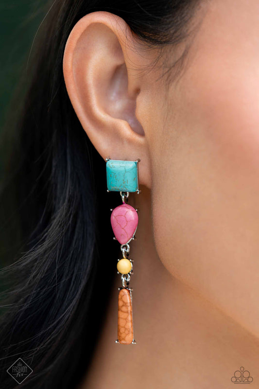 Saharan Sabbatical - blue - Paparazzi earrings