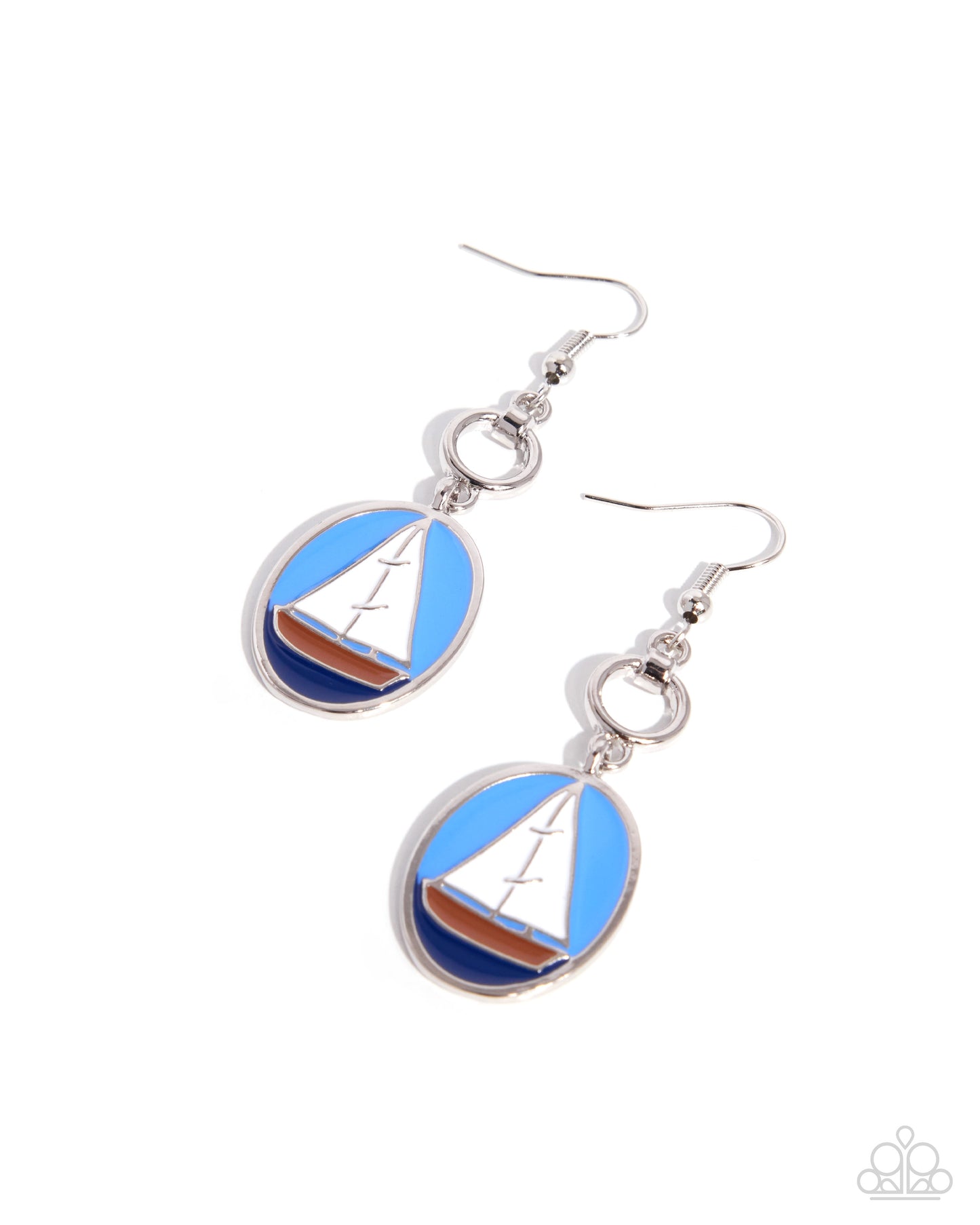 Sailing Lesson - white - Paparazzi earrings