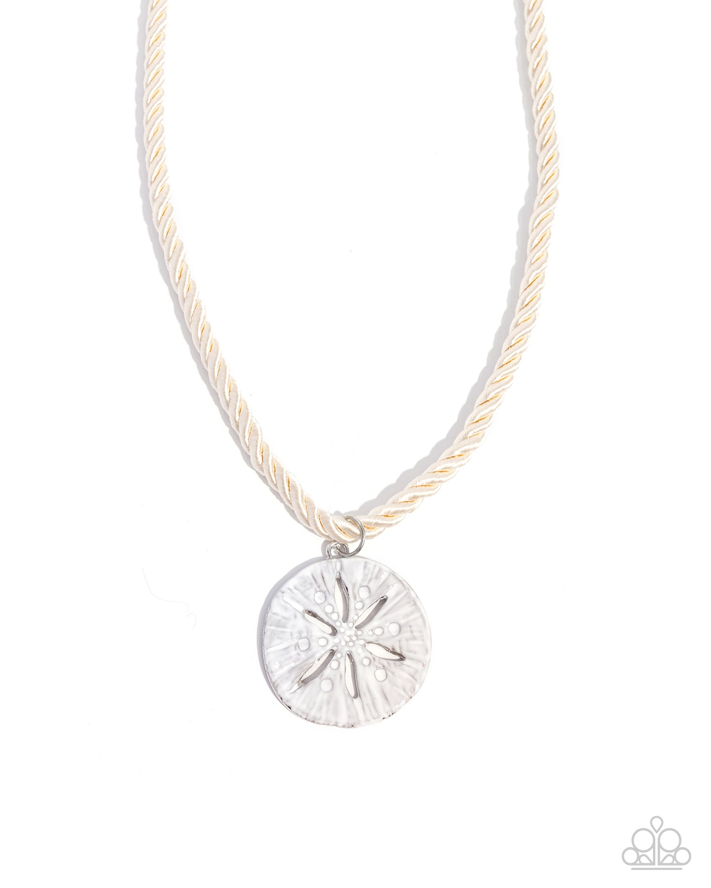 Sand Dollar Serendipity - white - Paparazzi necklace
