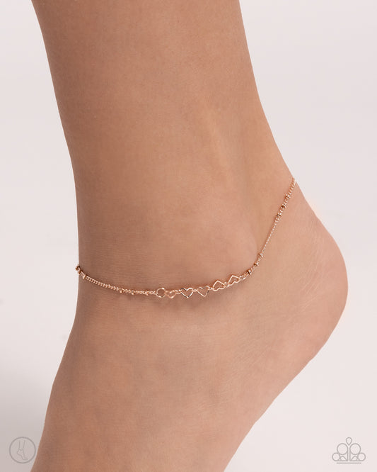 Satellite Shimmer - rose gold - Paparazzi anklet