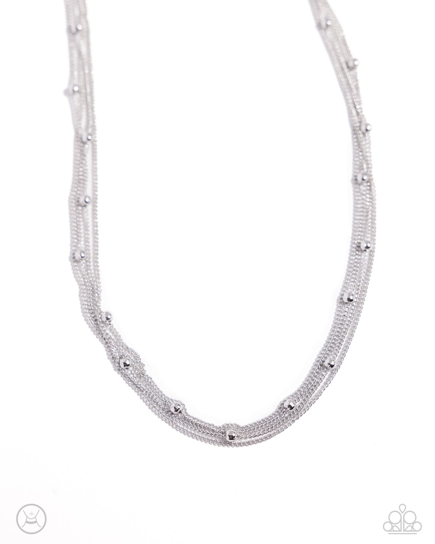 Satellite Strands - silver - Paparazzi necklace
